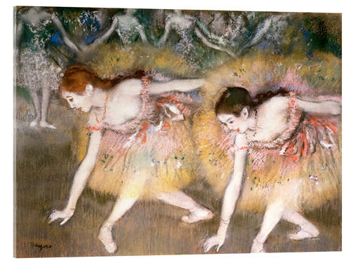 Tableau en verre acrylique Ballerines s'inclinant