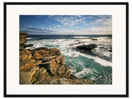 Gerahmter Kunstdruck Atlanktik Küste Schottland