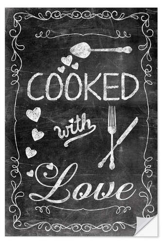 Wandsticker Cooked with Love