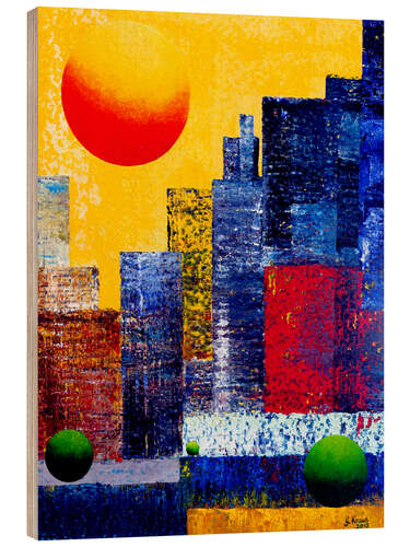 Cuadro de madera New York Skyline Abstrakt