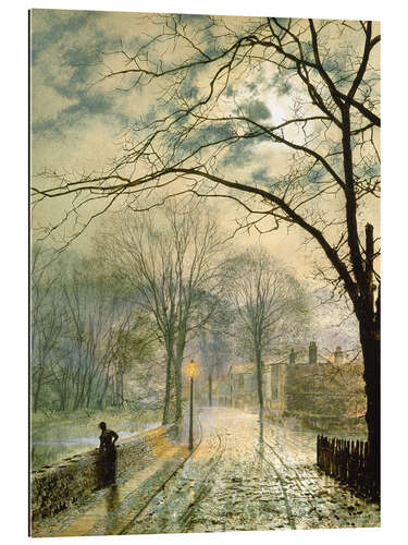 Gallery print Herbstliche Vorstadtstrasse im Mondlicht auf der Insel Wight. 1878