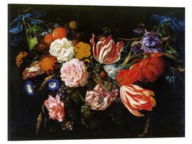 Magnettafel Girlande aus Blumen und Früchten