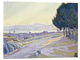 Acrylglasbild Pinienwäldchen über Saint-Tropez