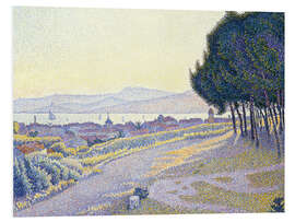 Hartschaumbild Pinienwäldchen über Saint-Tropez