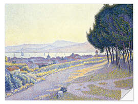 Wandsticker Pinienwäldchen über Saint-Tropez