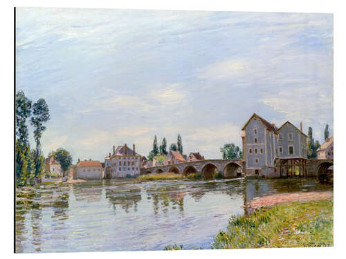 Cuadro de aluminio River and Bridge, Moret