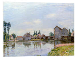 Foam board print River and Bridge, Moret