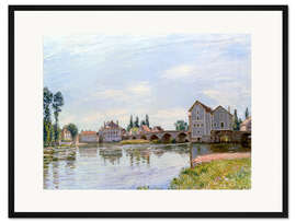 Gerahmter Kunstdruck Brücke in Moret