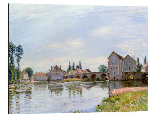 Tableau en plexi-alu River and Bridge, Moret