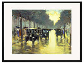 Gerahmter Kunstdruck Straße in Tiergarten