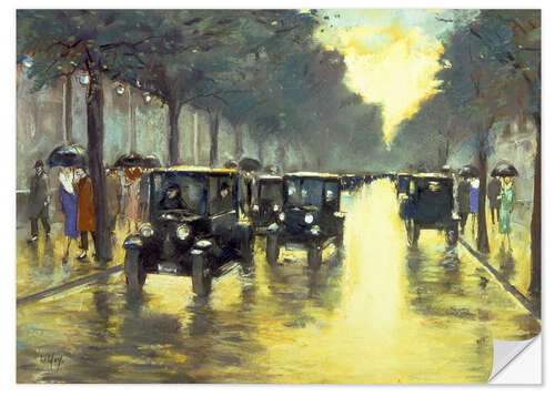 Selvklæbende plakat Street in Tiergarten