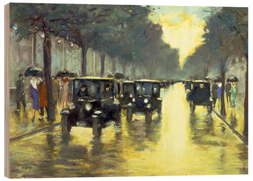 Tableau en bois Street in Tiergarten