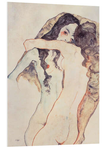 Foam board print Two Women Embracing