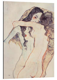 Magnettafel Zwei sich umarmende Frauen