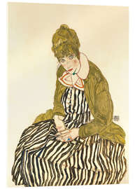 Acrylic print Edith Schiele, seated, 1915