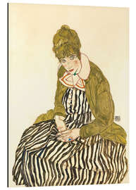 Aluminium print Edith Schiele, seated, 1915