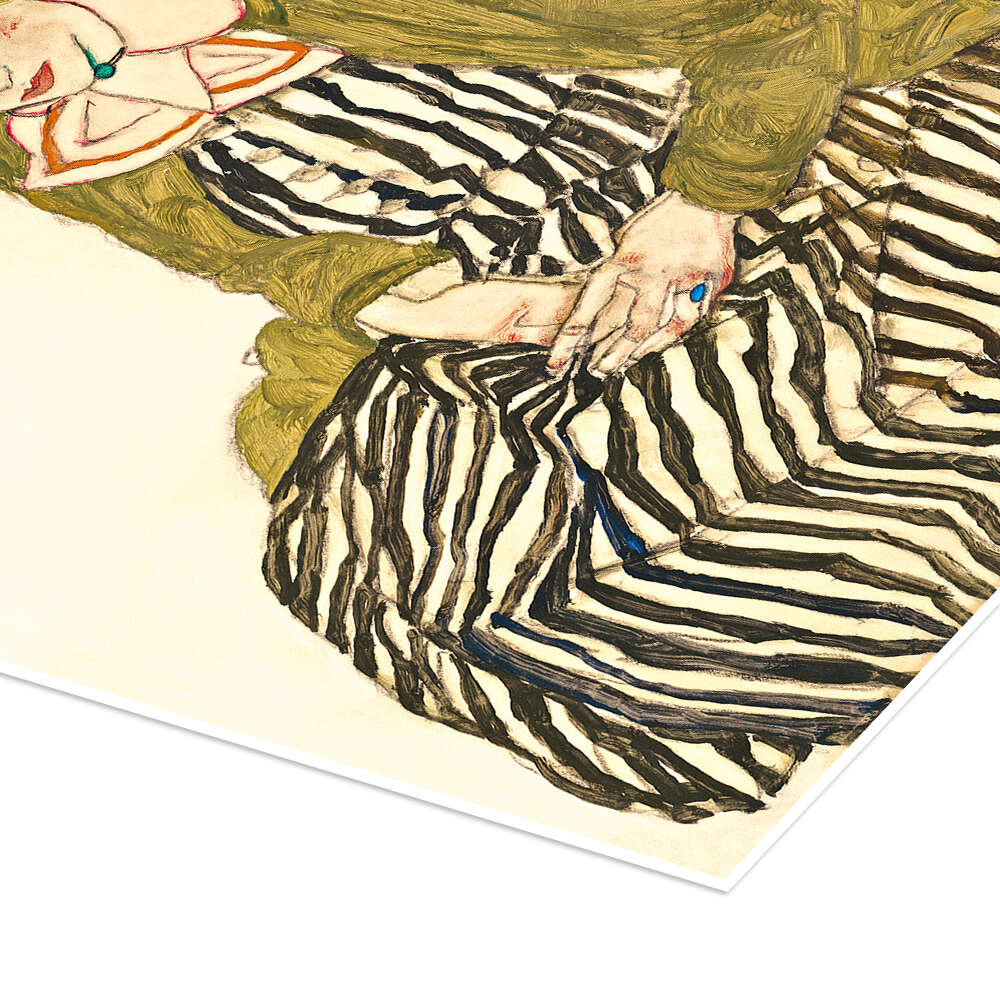 Edith Schiele, seated, 1915 print by Egon Schiele | Posterlounge
