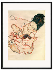 Gerahmter Kunstdruck Stillende Mutter (Stephanie Grünwald)