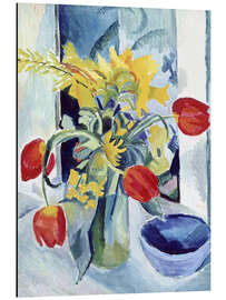 Aluminium print Still Life with Tulips