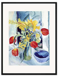 Gerahmter Kunstdruck Stillleben mit Tulpen