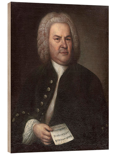 Wood print Johann Sebastian Bach