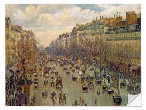 Selvklebende plakat Boulevard Montmartre: Afternoon, Sunshine