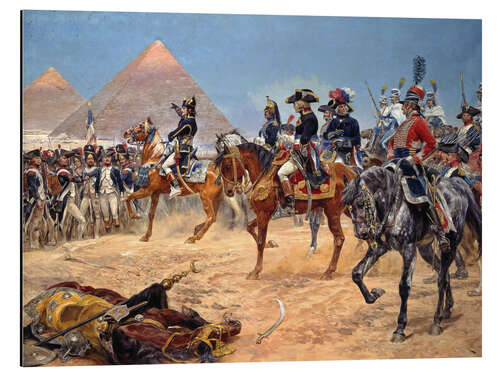 Alubild Kaiser Napoleon I. in Ägypten am 21. Juli 1798. 1911