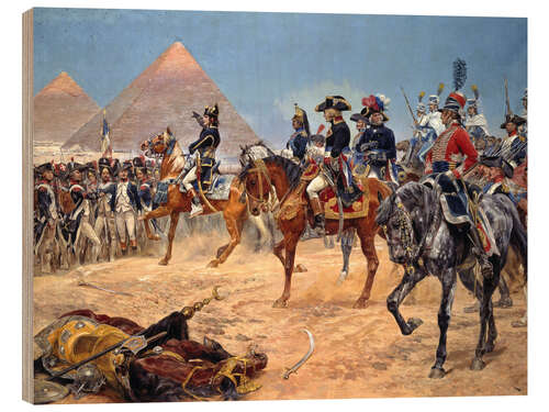 Holzbild Kaiser Napoleon I. in Ägypten am 21. Juli 1798. 1911