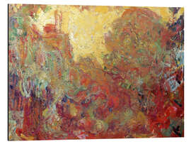 Magnettafel Haus in Giverny, Komposition in rot 