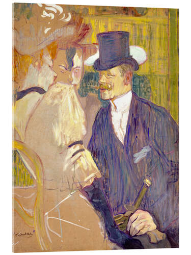 Stampa su vetro acrilico L'inglese al Moulin Rouge, 1892