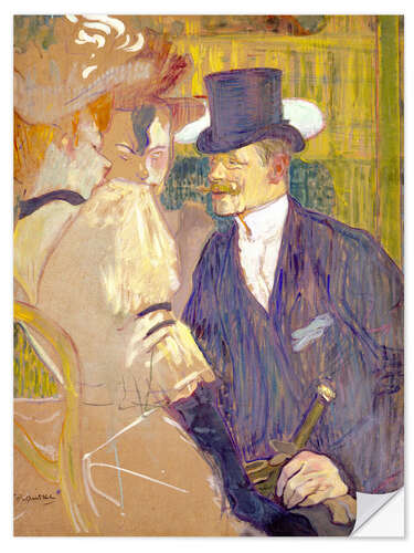 Adesivo murale L'inglese al Moulin Rouge, 1892