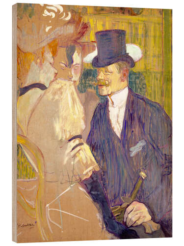 Wood print The Englishman at the Moulin Rouge, 1892