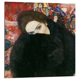 Magnettafel Dame mit Muff