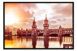 Gerahmter Kunstdruck Oberbaumbrücke Berlin