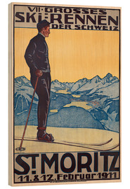 Tableau en bois  St. Moritz (allemand) - Walter Kupfer