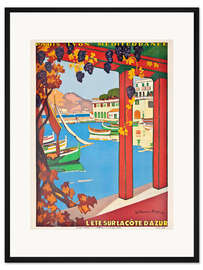Gerahmter Kunstdruck Sommer an der französischen Riviera (Französisch)