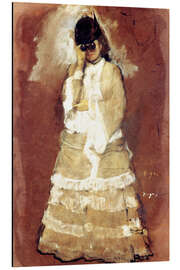 Magnettafel Frau mit Fernglas