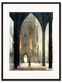 Gerahmter Kunstdruck Dom im Winter