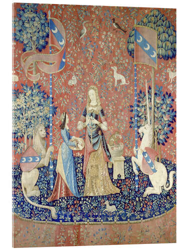 Acrylglasbild Die Dame with the Einhorn: Allegorie des Duftes