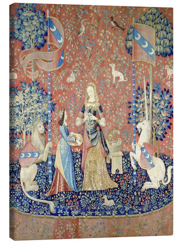 Leinwandbild Die Dame with the Einhorn: Allegorie des Duftes