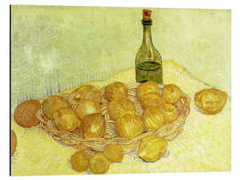 Alubild Stilleben mit Flasche, Zitronen und Orangen - Vincent van Gogh