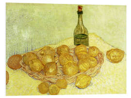 Hartschaumbild Stilleben mit Flasche, Zitronen und Orangen - Vincent van Gogh