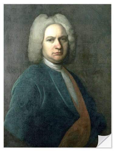 Selvklebende plakat Bildnis Johann Sebastian Bach.