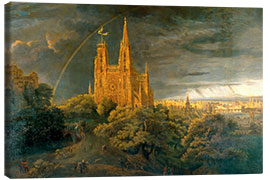 Canvas print Cathedral (river town)