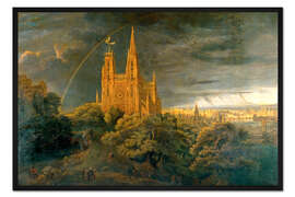 Gerahmter Kunstdruck Kathedrale (Stadt am Fluss)