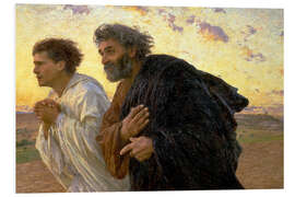 Foam board print Morning of the resurrection, Peter and John on their way to the grave