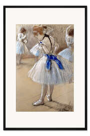 Gerahmter Kunstdruck Tänzerin beim Binden der Schleife