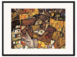 Impression artistique encadrée Maisons en arc à Krumau