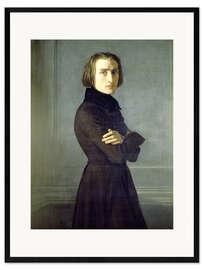 Impresión de arte enmarcada Bildnis Franz Liszt.