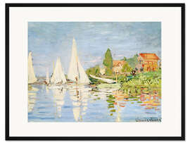 Gerahmter Kunstdruck Regattaboote in Argenteuil